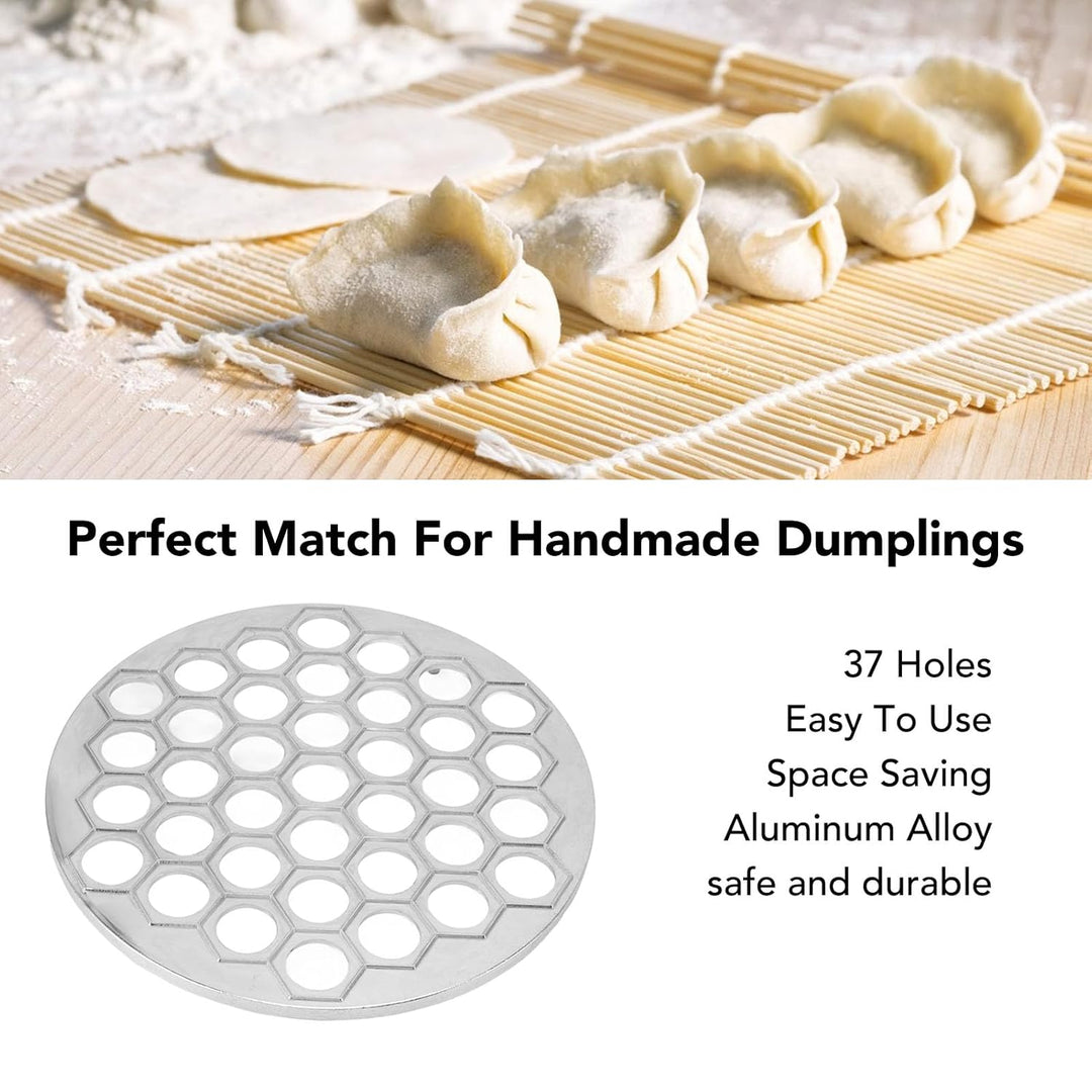 Pelmeni Form, 37 Löcher Russian Dumpling Maker aus Aluminiumlegierung, Silber, Ravioli Maker für DIY