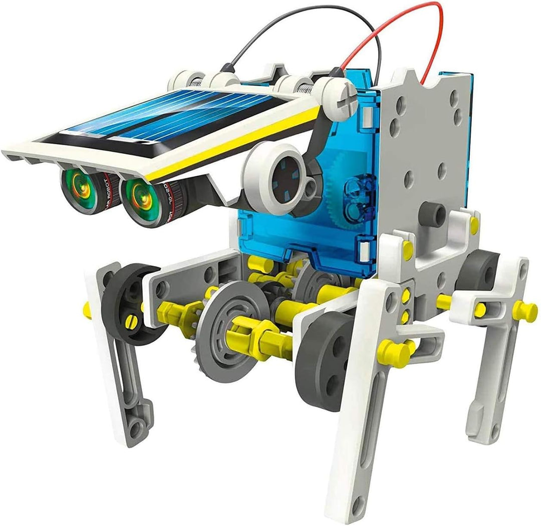 SELVA 14-in-1 Solar-Roboter – Mit nur 1 BAUSATZ (über 200 Bauteile) 14 Verschiedene Modelle Bauen –