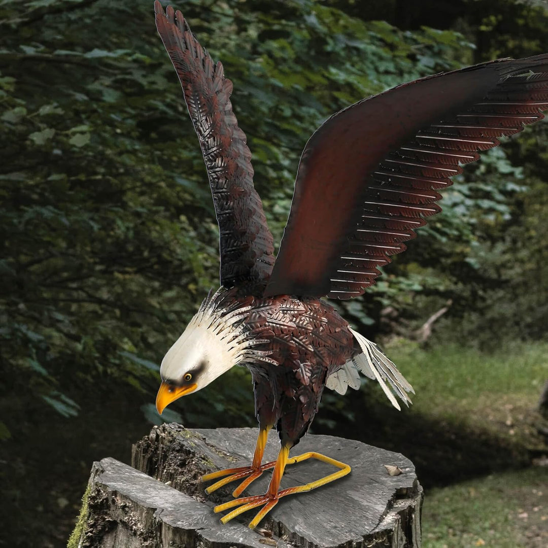 Kircust Metallglatzenadler Gartenstatue und Skulptur, Majestätischer Amerika-Adler, für Innen- und A