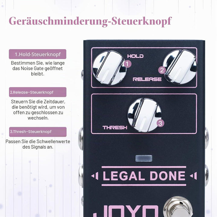 JOYO Noise Gate Pedal Noise Suppressor Gitarre Pedal Noise Killer und Reduktion Brummen für E-Gitarr