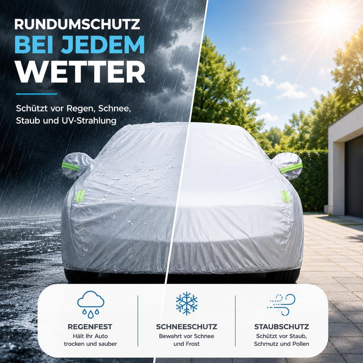 Autogadget® Premium Auto Abdeckplane - Autoabdeckung &amp; universale Autoschutzhülle - Abdeckung - Car