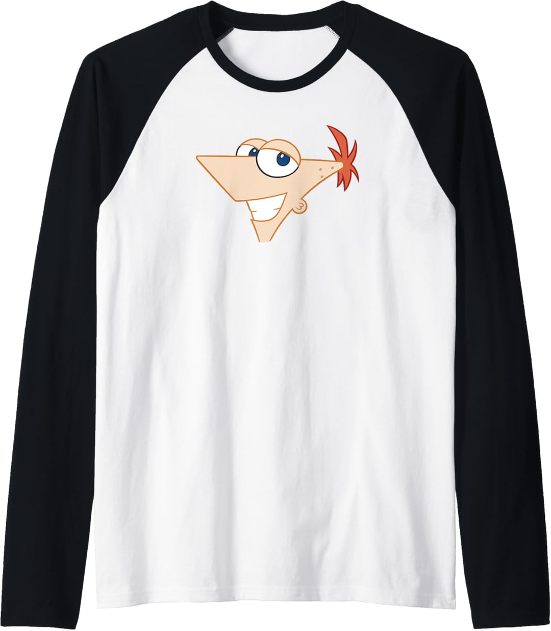Disney Phineas und Ferb grosses Phineas grosses Gesicht Raglan