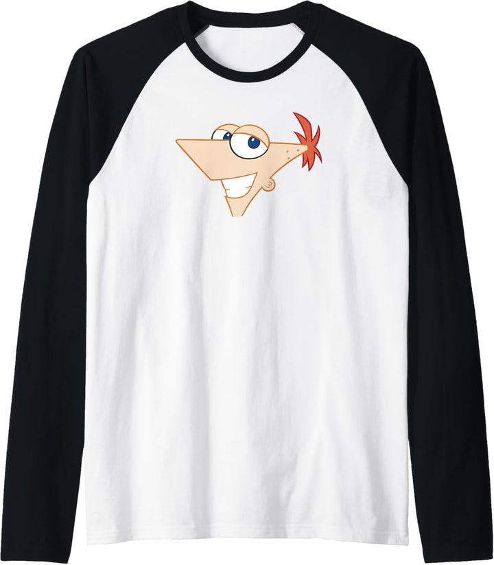 Disney Phineas und Ferb grosses Phineas grosses Gesicht Raglan