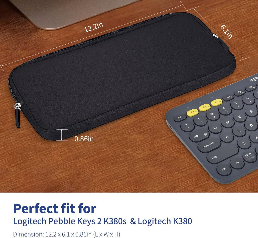 Premium Logitech K380 Tastatur Abdeckung Sleeve Case, gepolsterte stossfeste Neopren Tasche für Logi