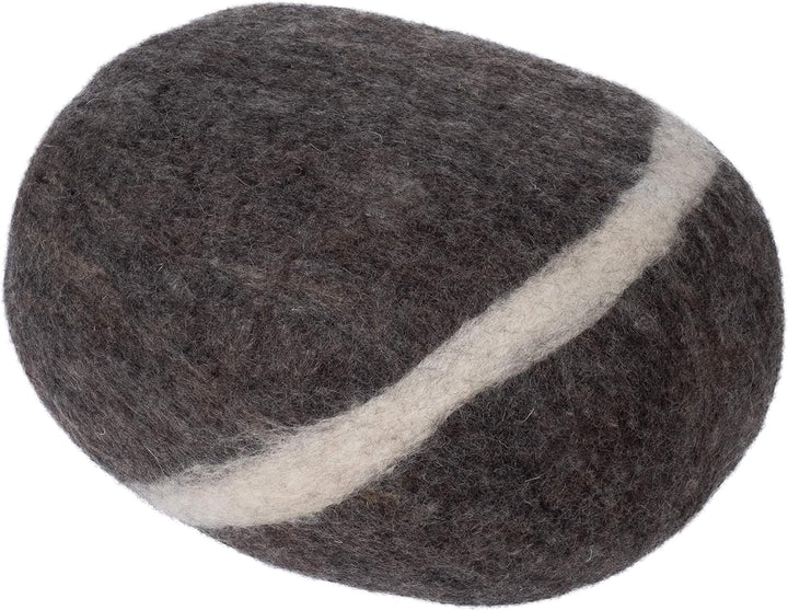 Oskar - Filz Kieselstein, Meditationskissen, Yogakissen, Dekokissen, Pouf, dunkelgrau rund - Grösse