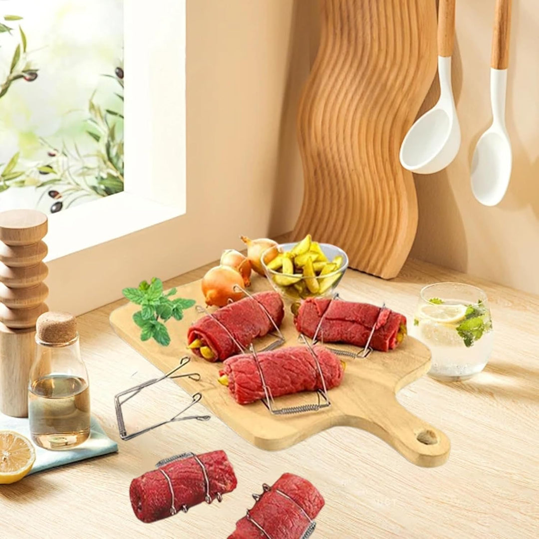 20 Stück Rouladenklammern aus Edelstahl, Rouladennadeln, Rouladenklammern, Wiederverwendbare, für Ro