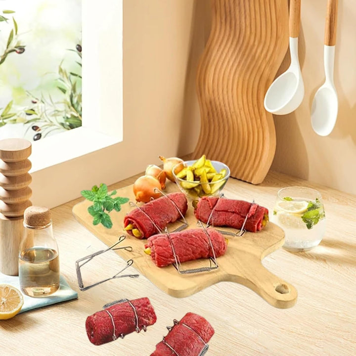 20 Stück Rouladenklammern aus Edelstahl, Rouladennadeln, Rouladenklammern, Wiederverwendbare, für Ro
