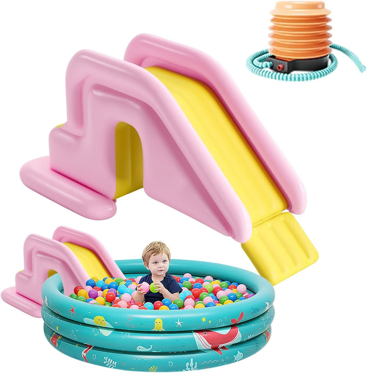 Aufblasbare Poolrutsche, breites, mit Wasser befüllbares Spielspielzeug, aufblasbarer Wasserrutschen