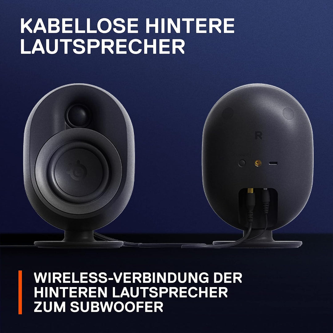 SteelSeries Arena 9 - 5.1-Gaming-Lautsprecher – 5.1 USB Surround-Sound – Kabellose hintere Lautsprec