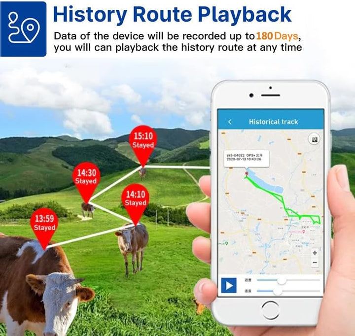 4G GPS Tracker Tier mit Halsband, 3000mAh Wasserdicht Rinder Schaf GPS-Tracker Weiden Anti Verloren