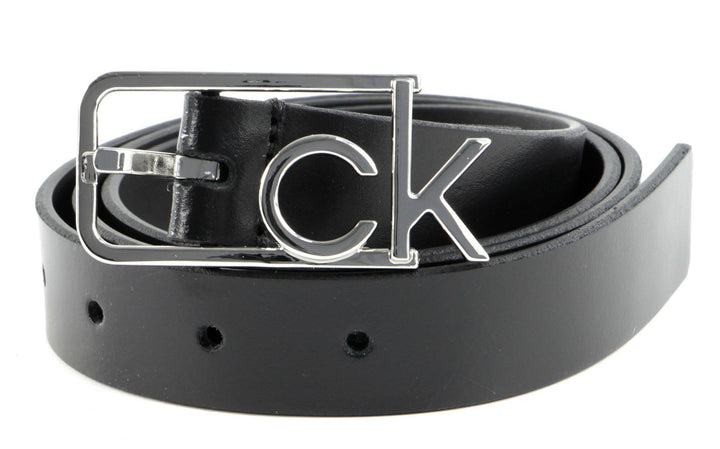 Calvin Klein Big CK Square Buckle Belt W90 Black
