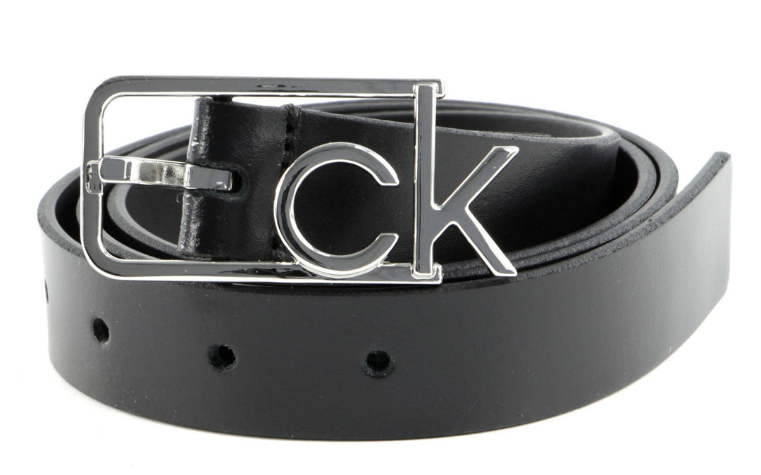 Calvin Klein Big CK Square Buckle Belt W80 Black