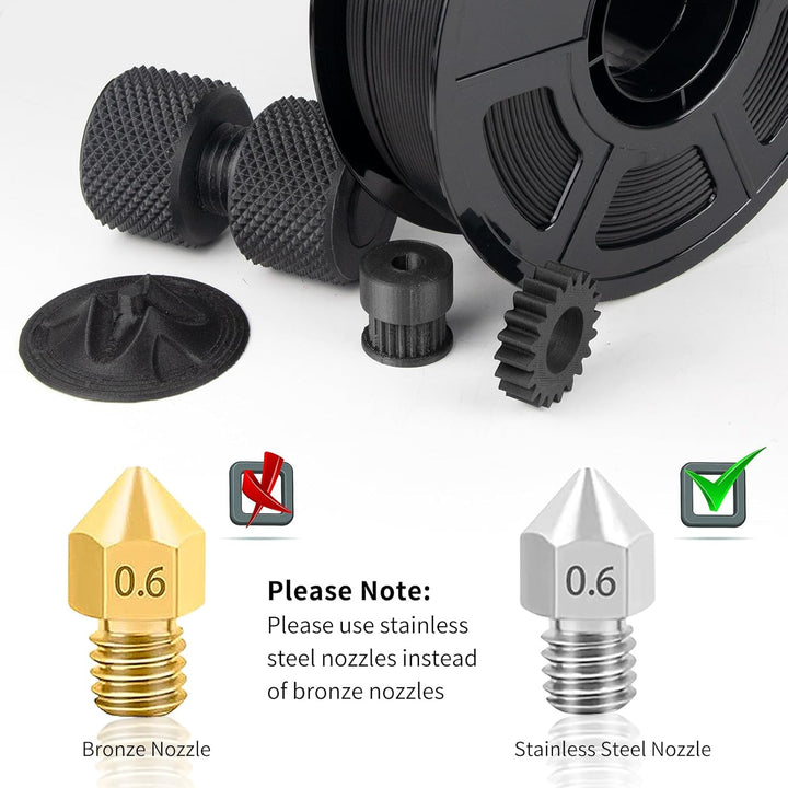 IEMAI Nylon Kohlefaser Filament 1Kg, PA6 CF 3D Drucker Filament, Hohe Festigkeit Carbon Fibre 1.75 m