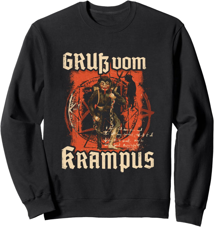 Original Vintage Gruss Vom Krampus Kramperl Perchten Krampus Sweatshirt