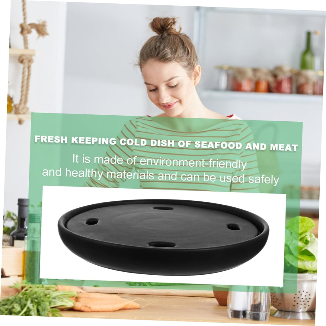 NIYANGLE Sushi Serviertablett Mattes Dry Ice Plate Für Seafood Fleisch Gemüse Japanisches Geschirr V
