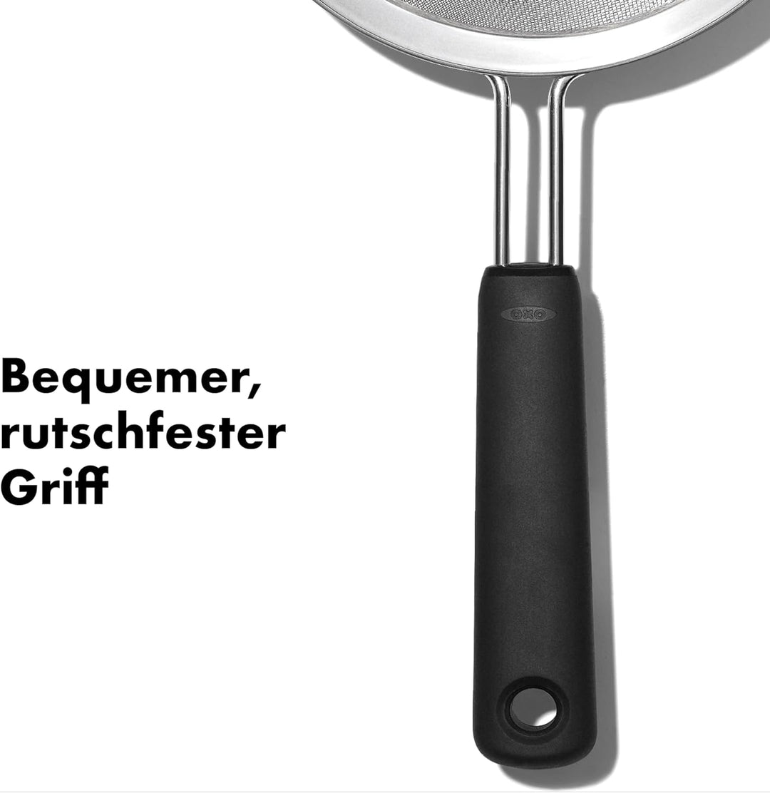 OXO 38991 Stangensieb, Edelstahl, schwarz, 8 Inch Strainer, 8 Inch Strainer