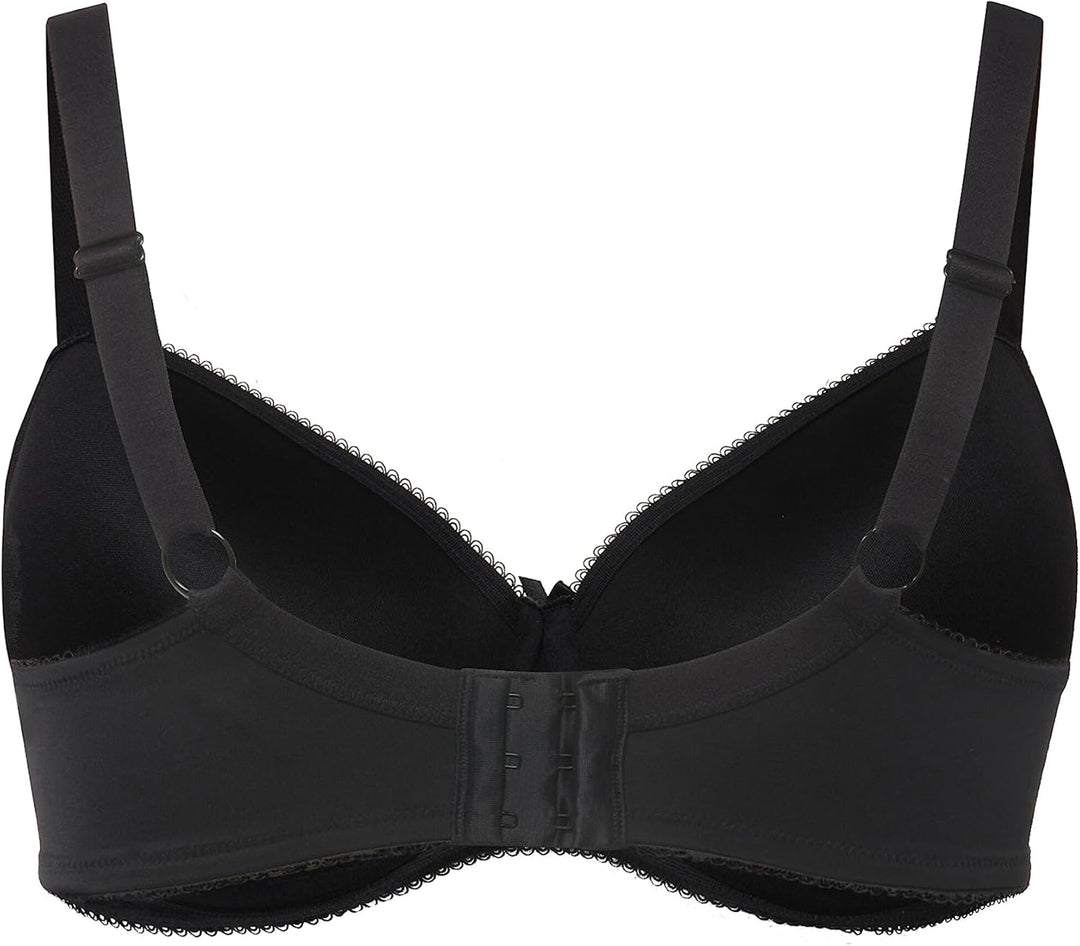 Ulla Popken Damen Bügel-BH, Softschale, Cup B-e Bügel-BH, Softschale, Cup B-E 105F Schwarz, 105F Sch
