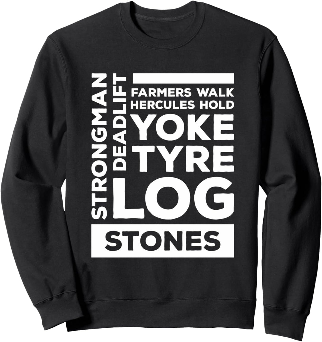 Strongman Hercules hält Farmers Walk Kreuzheben Fitness Sweatshirt