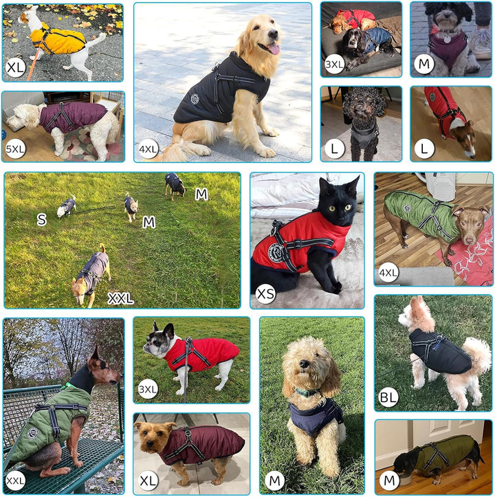 Hundejacke Winterweste Jacken Hundemantel Hundepullover Haustier Skifahren Kostüm Ärmellose Baumwoll