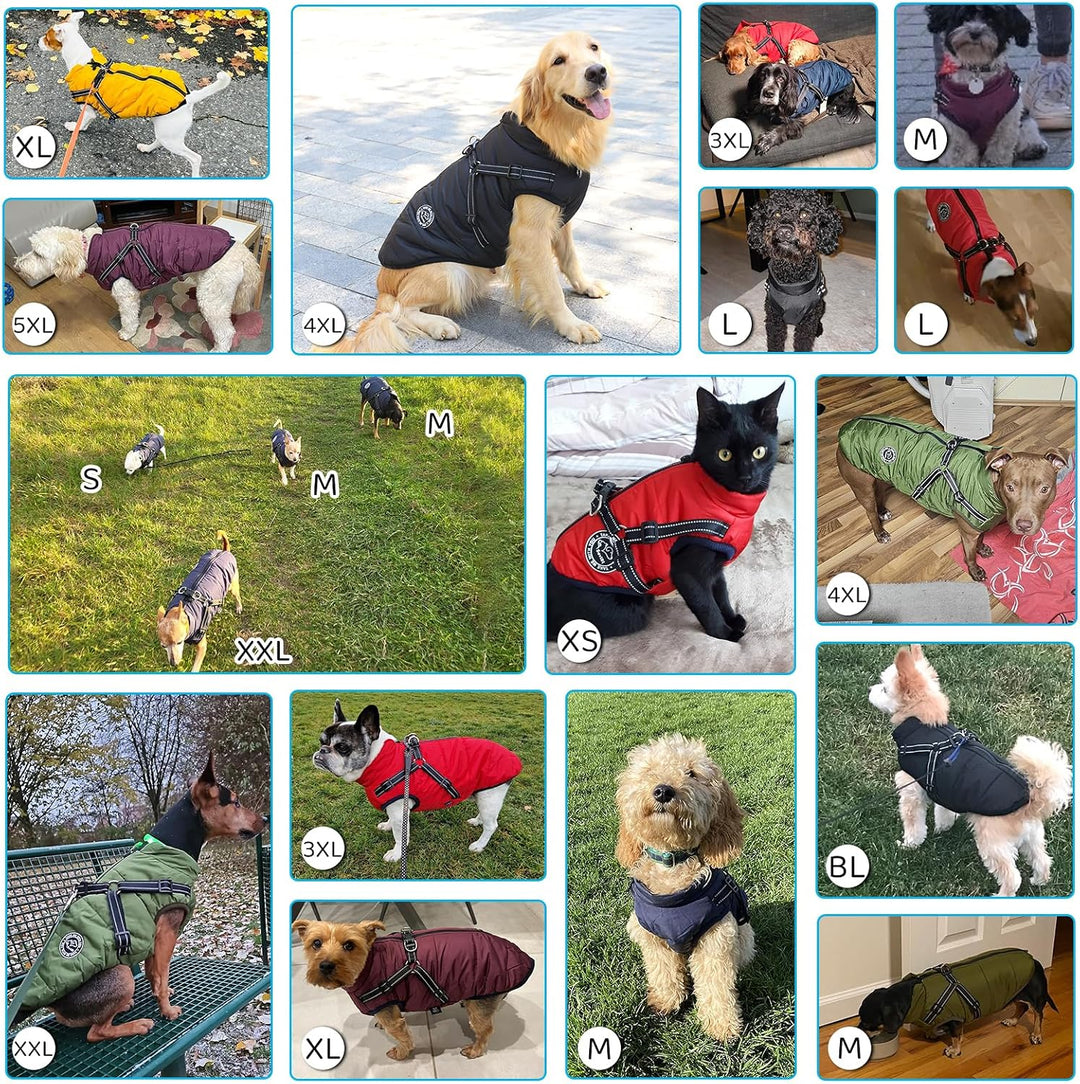 Savlot Hundejacke Winterweste Jacken Hundemantel Hundepullover Haustier Skifahren Kostüm Ärmellose B