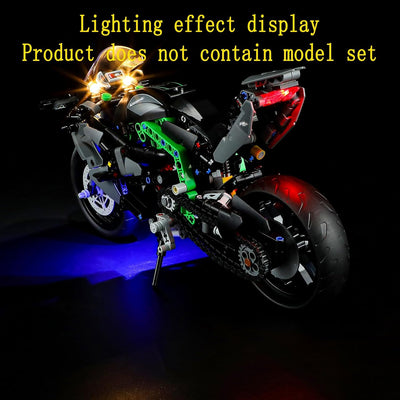 GEAMENT LED Licht-Set Kompatibel mit Lego Kawasaki Ninja H2R Motorrad (Motorcycle) - Beleuchtungsset