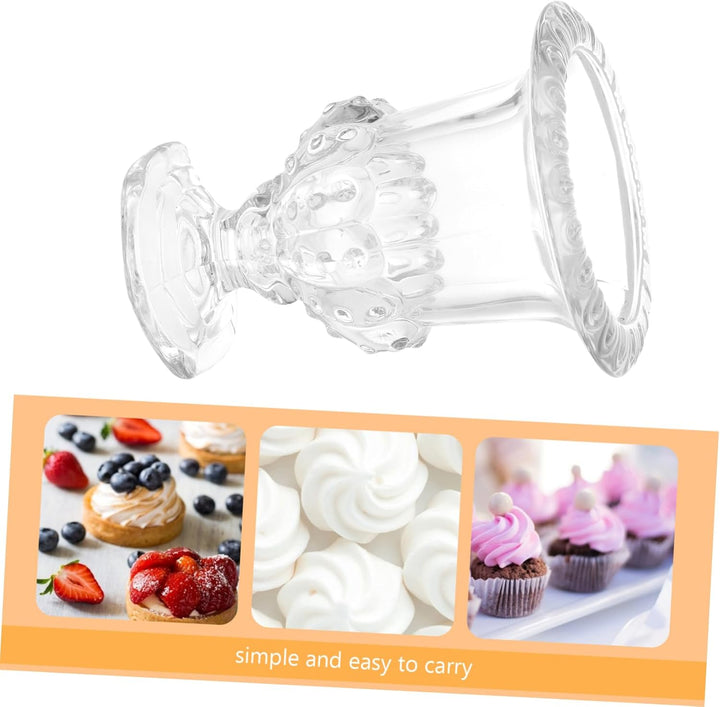 TOPBATHY Dessertkelch aus Glas, europäischer Stil, Kristallglas, Süssigkeitenhalter, Schale, Dreifac