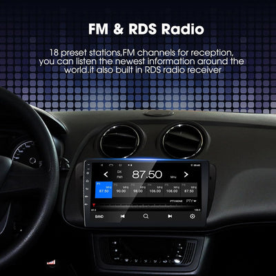 EZoneTronics Carplay Android Autoradio Stereo für Seat Ibiza 6J 2009-2013 mit 9 Zoll kapazitivem Tou