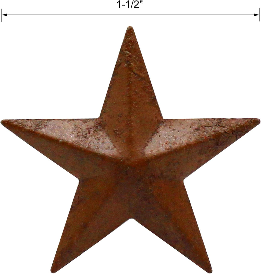 CVHOMEDECO. Primitives Rustikales Landhausdekor. Rusty Mini Metal Barn Star Home Dekorative Akzente,