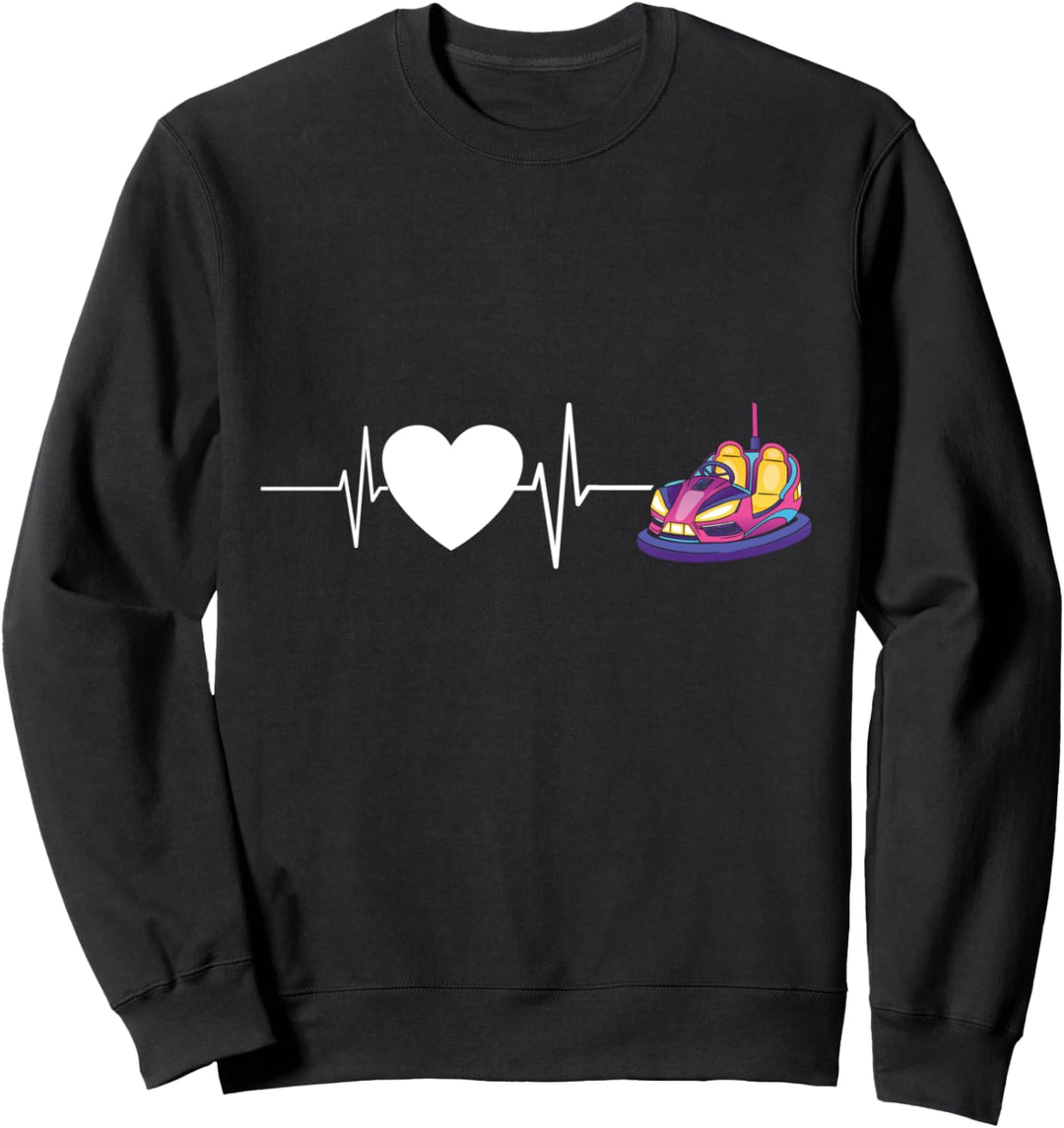Autoscooter Kirmes Herzschlag Sweatshirt