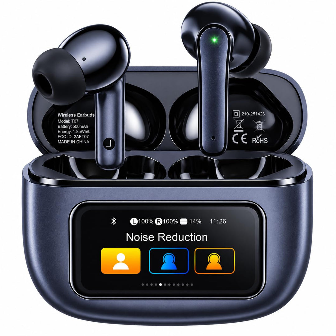 Kopfhörer Kabellos Bluetooth 5.4, In Ear Kopfhörer Bluetooth mit Touchscreen & 5 EQ Modi, Bluetooth
