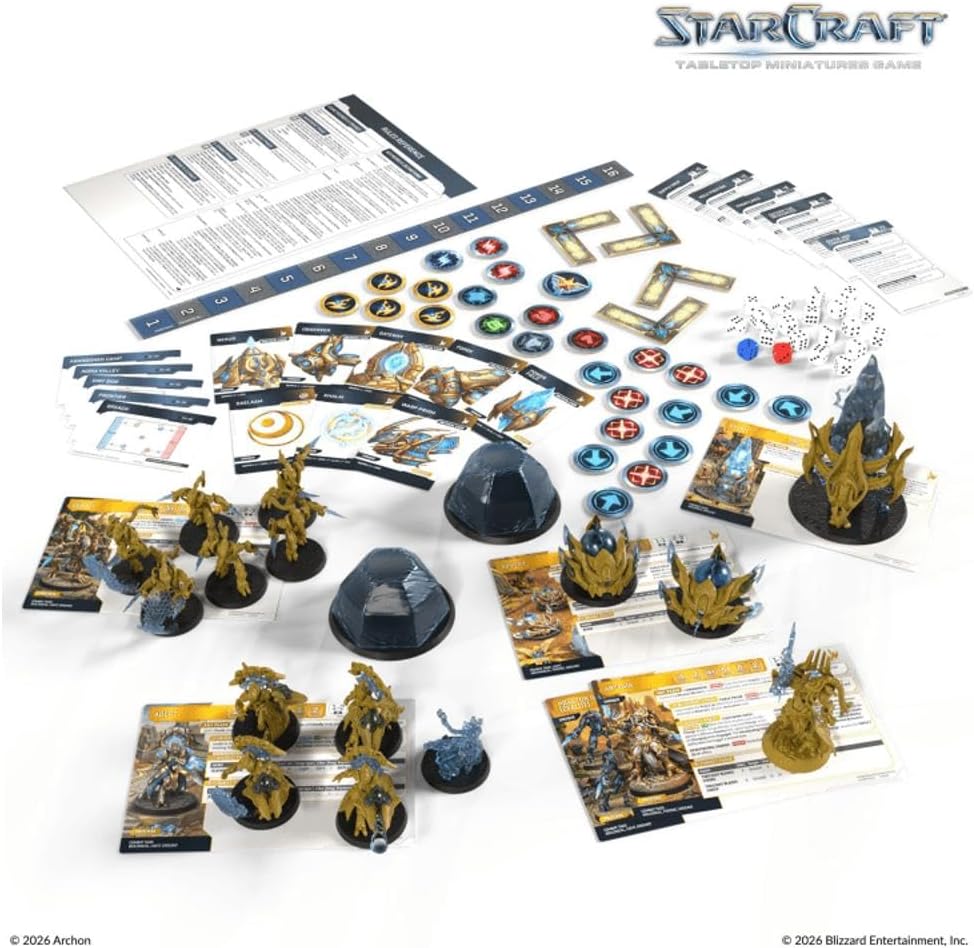 Archon Studio Brettspiel Starcraft - Tabletop Miniature Game - Protoss Starter Set - Founder&