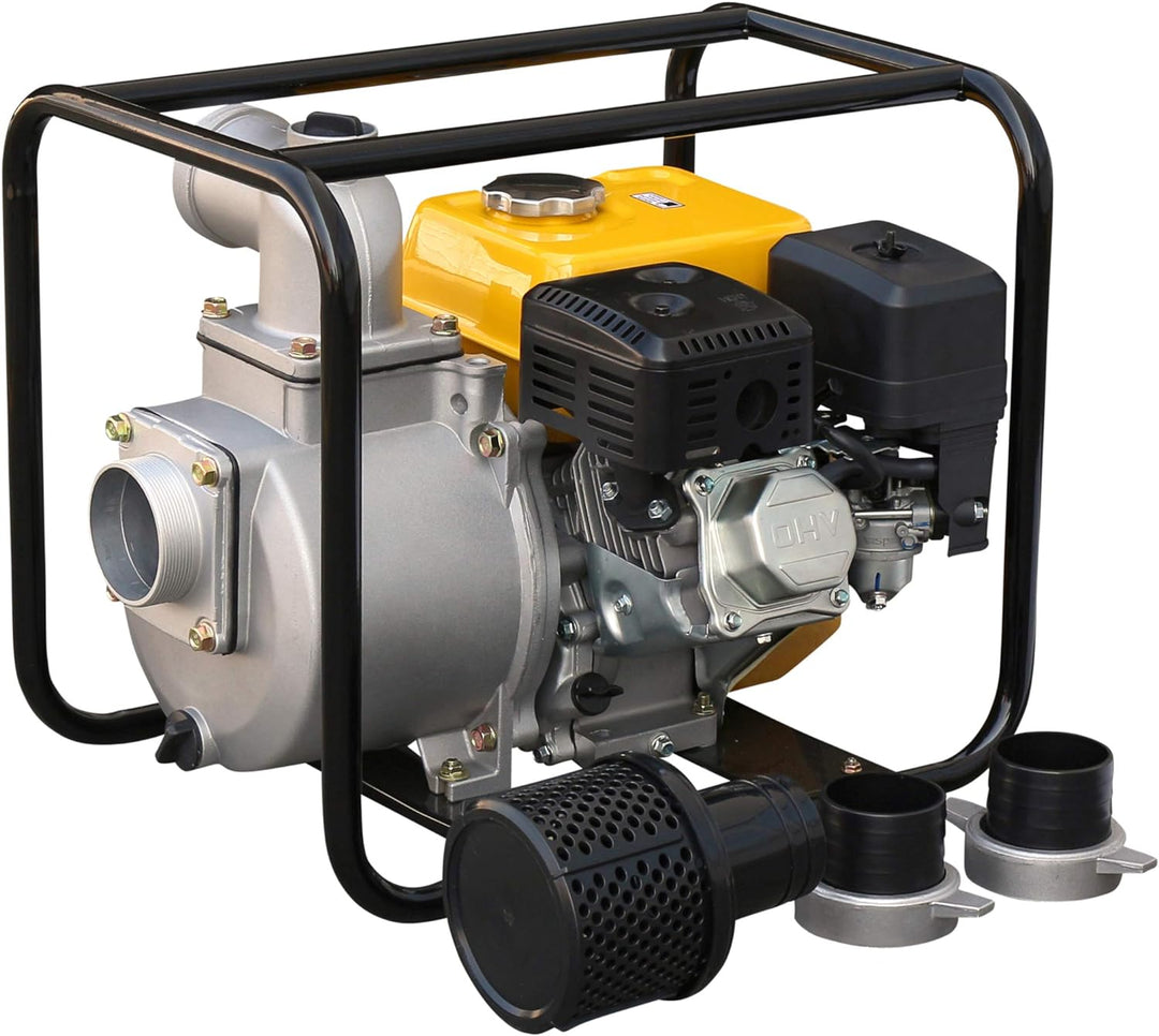 Rotek Motorpumpe mit 4-Takt Benzinmotor, 3 Zoll Anschlüsse, bis zu 50m³/h Förderleistung Standard EU