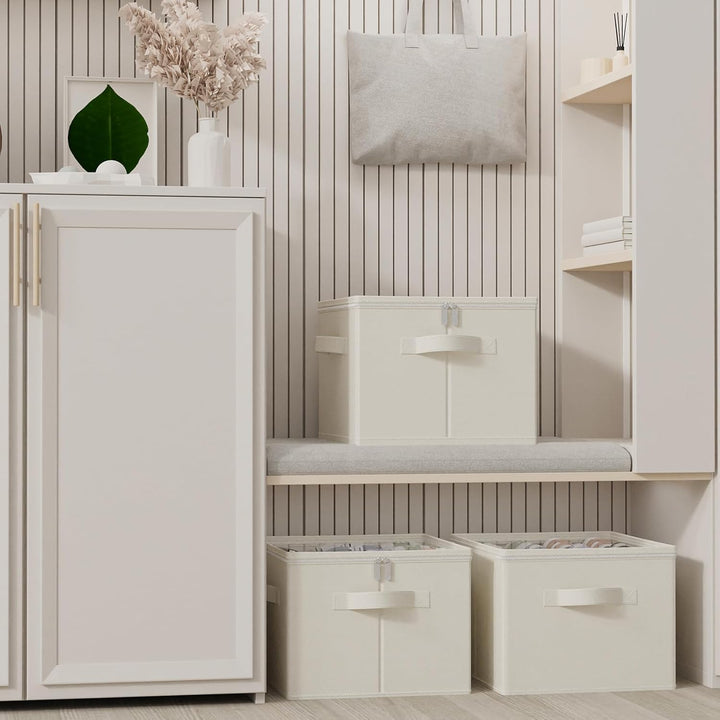 GUOHNHE Schuhorganizer für Closet, Passt 12 Paare, Grosse Schuhschrank, Schuhbox mit Durchsichtigem