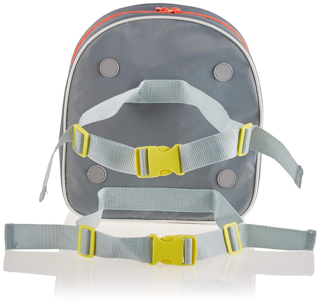 Badabulle Sitzerhöhung, für unterwegs und für Stuhl, als Rucksack tragbar, grau, 10 cm