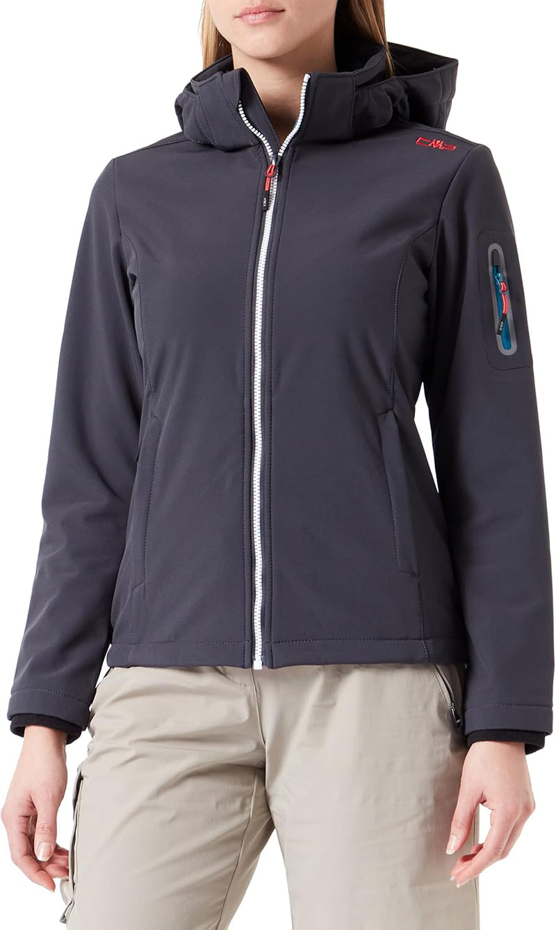 CMP Damen Windproof And Waterproof Softshell Jacket Wp 7.000 Jacke 36 Anthrazit-Deep Lake, 36 Anthra