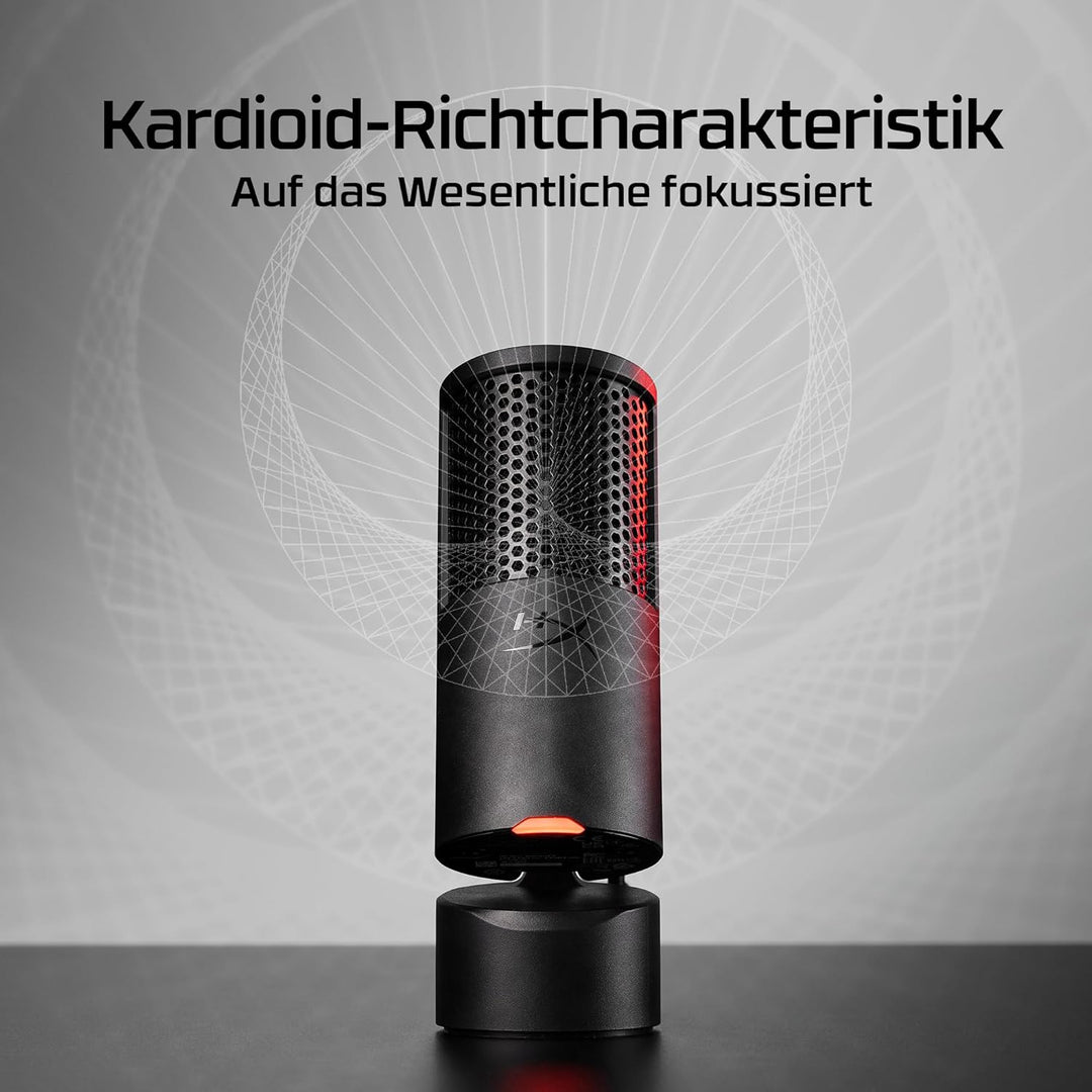 HyperX SoloCast 2 USB-Mikrofon – Gaming & Streaming Mikrofon mit Tap-to-Mute, 96 kHz/24-Bit Aufnahme