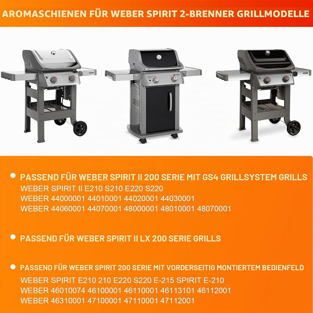 GFTIME 38,9cm Flavorizer Bar 7635 für Weber Spirit I E210/220 &amp; II E210/S210 (mit vorderen Brennerkn