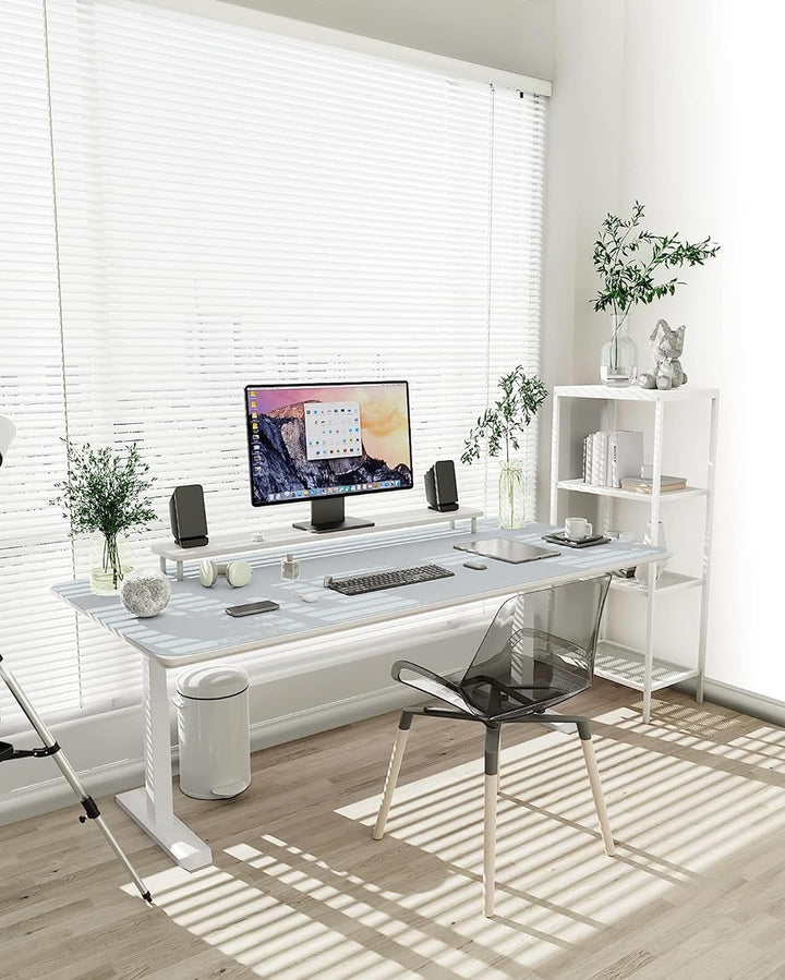 YSAGi Schreibtischunterlage, Mauspad mit Leder und Rutchfeste Wildleder, Multifunktionales Office Mo