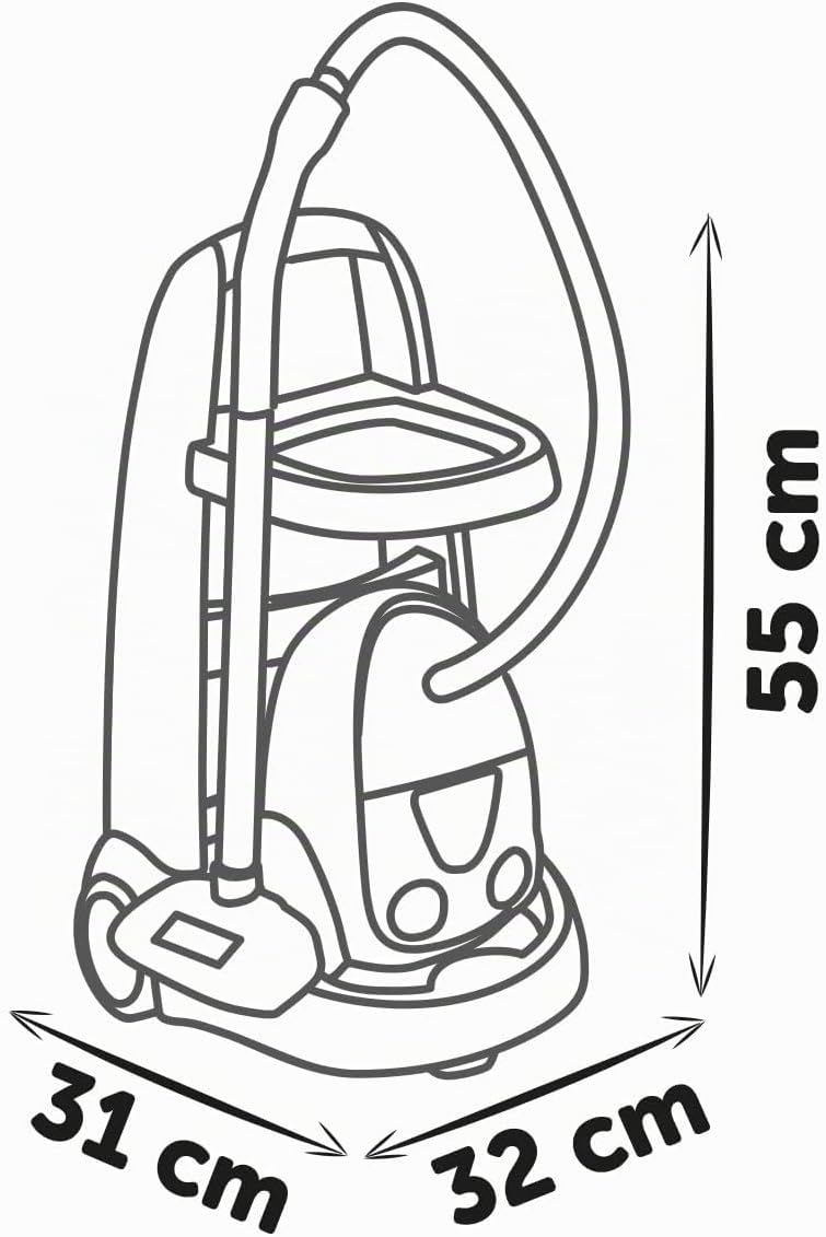 Smoby - Rowenta Reinigungstrolley - Putzwagen + Reinigungsset mit 8 Zubehörteilen - Rollwagen, Besen