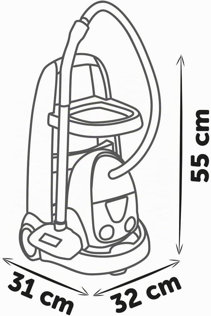 Smoby - Rowenta Reinigungstrolley - Putzwagen + Reinigungsset mit 8 Zubehörteilen - Rollwagen, Besen