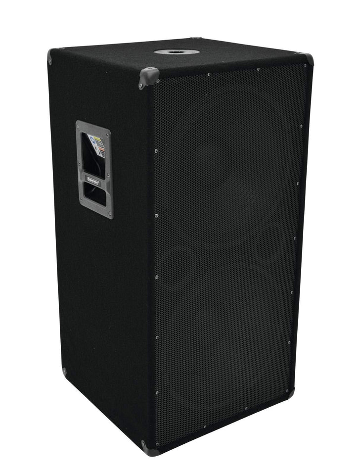 Omnitronic BX-2550 Subwoofer 1200W | 2 x 15" Subwoofer mit 1200 Watt Leistung | Druckvolle Bass-Unte