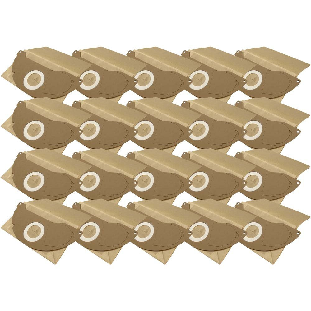 20 Industrie- Baustellen- Gewerbe- Heavy Papier Staubsaugerbeutel kompatibel für Kärcher 69043220, 6