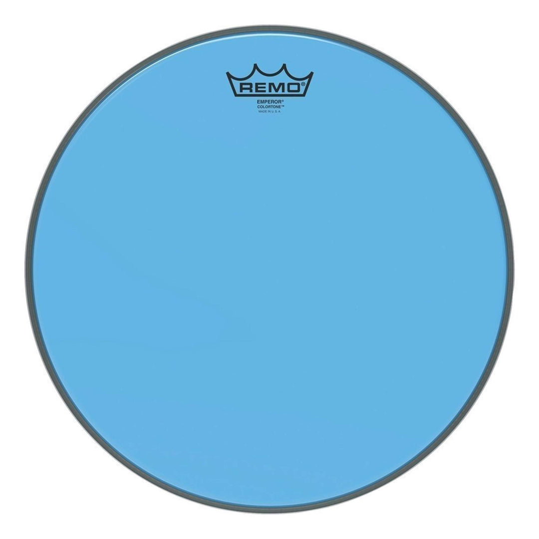Remo Emperor Colortone Blue Drum Head, 16" 16 Inches blue, 16 Inches blue