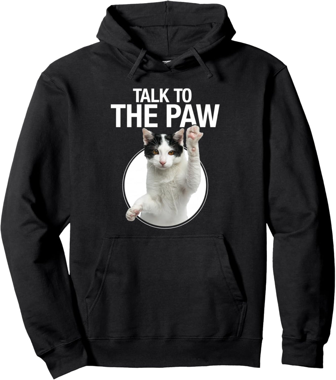 Lustige Katze sprechen mit der Pfote anti-soziale Katze Pullover Hoodie