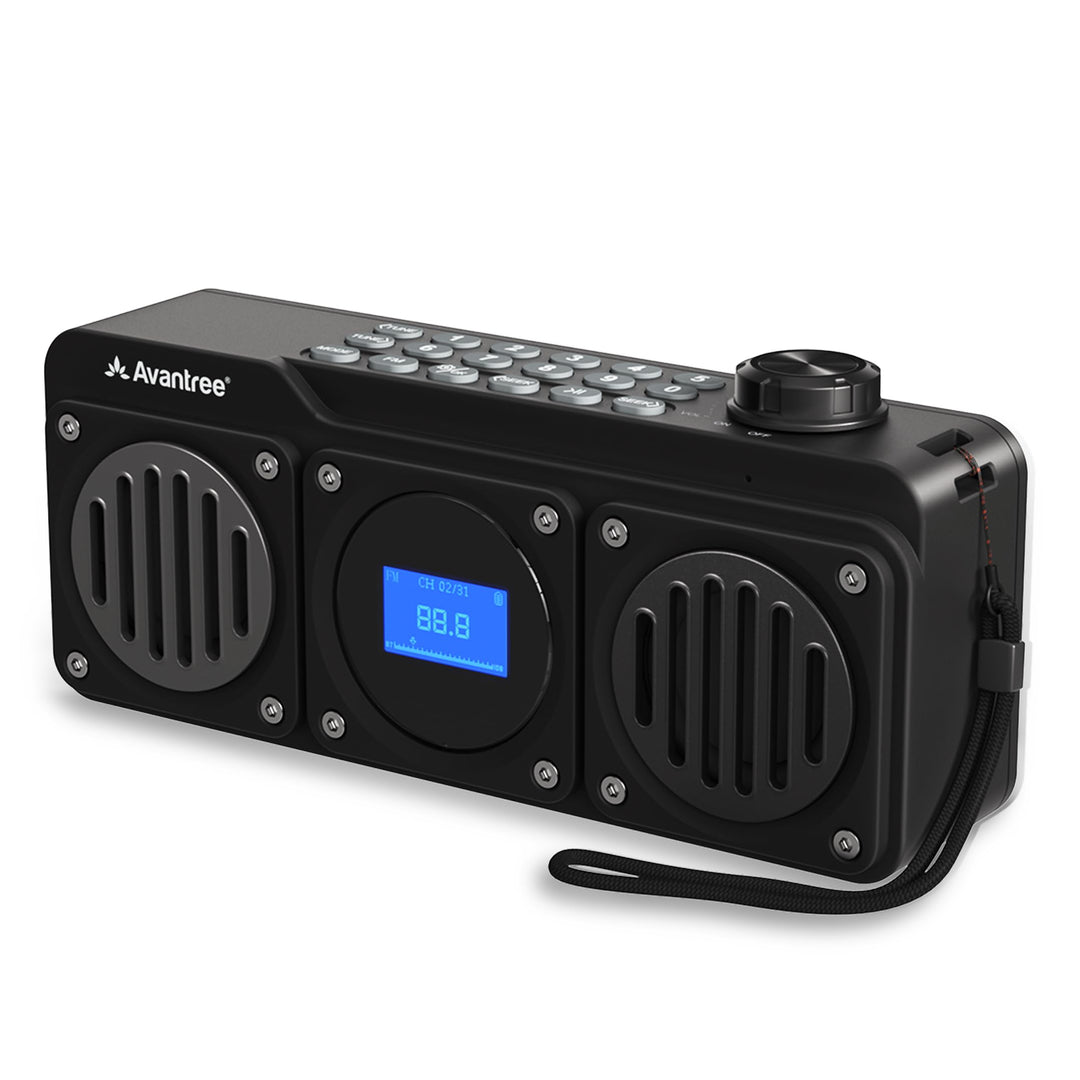 Avantree Boombyte - FM Kleins Radio mit Bluetooth Lautsprecher Tragbares mit kraftvollem Sound, Ster