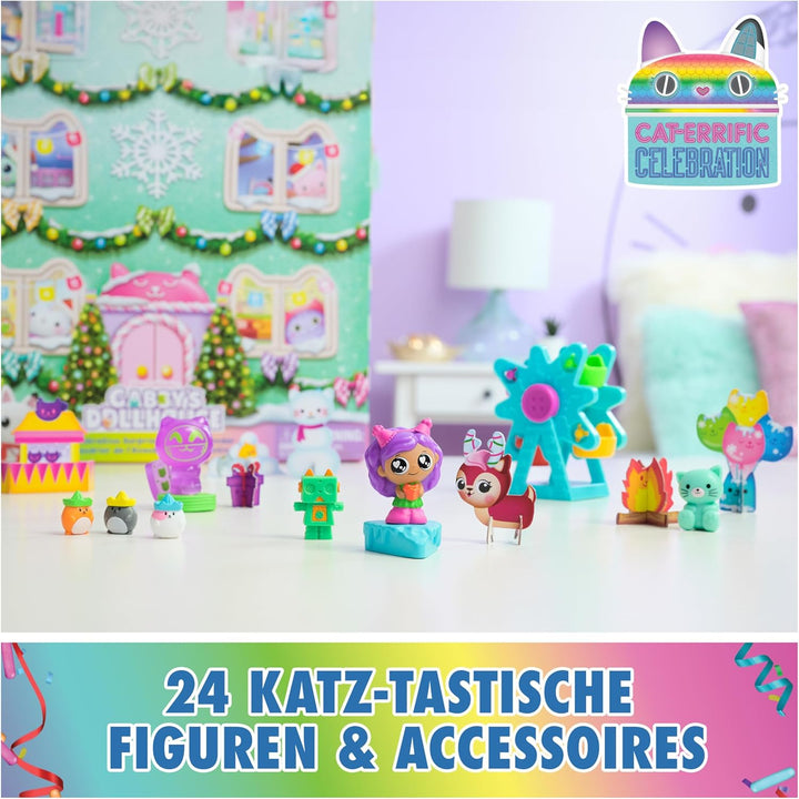 Gabby's Dollhouse, Party Adventskalender mit 24 Überraschungen, ab 3 Jahren