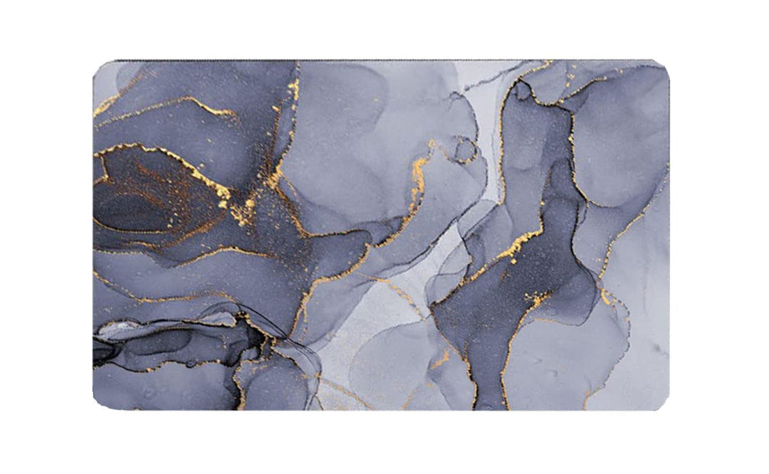 Tobil Badematte rutschfest saugfähig Badvorleger Badezimmerteppich Blau-007 40x60-50x80 (50x80cm), 5