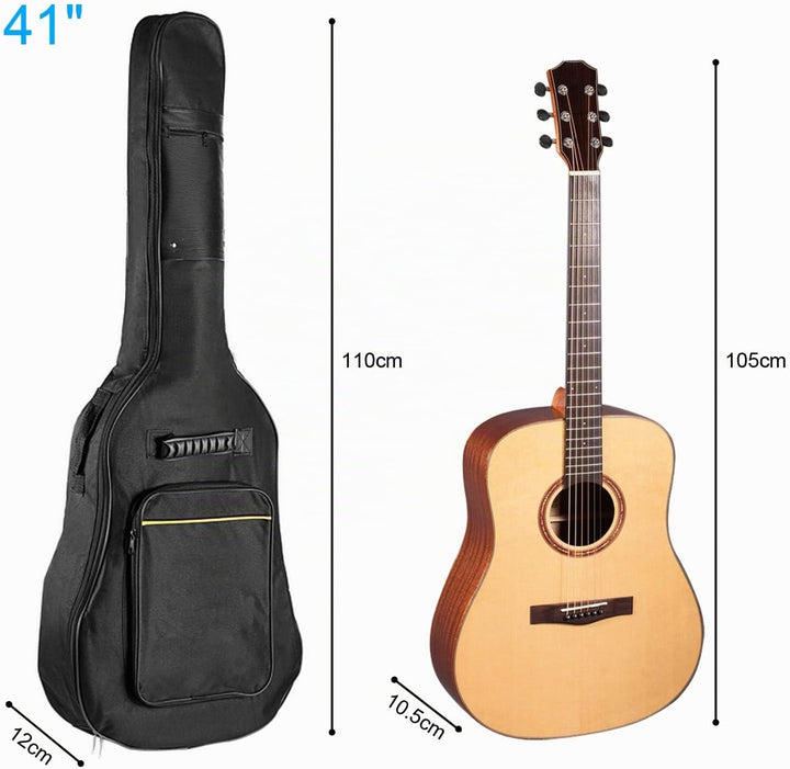 TRIXES Gitarrentasche in Originalgrösse mit Schultergurten – wasserdichte, gepolsterte Tasche – Gigb