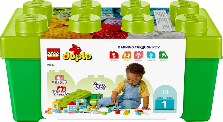 LEGO DUPLO Classic Steinebox, Kreativbox mit Aufbewahrung, erste Bausteine, Feinmotorik-Lernspielzeu