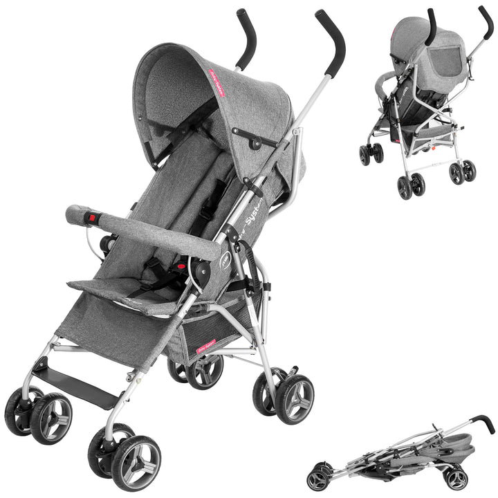 Moby-System Barton Buggy Kinderwagen im Regenschirmstil aus Polyester für Unisex-Kinder ab 6 Monaten